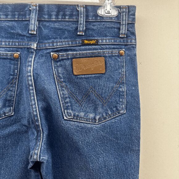 Wrangler 936PWD Mens 30x30 Jeans Slim Fit Cowboy Cut Blue Wallet Fade Distress - Picture 1 of 11
